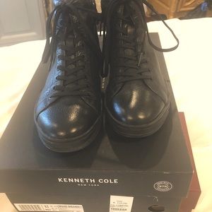 Kenneth Cole Black Leather Low Top Men’s Sneakers